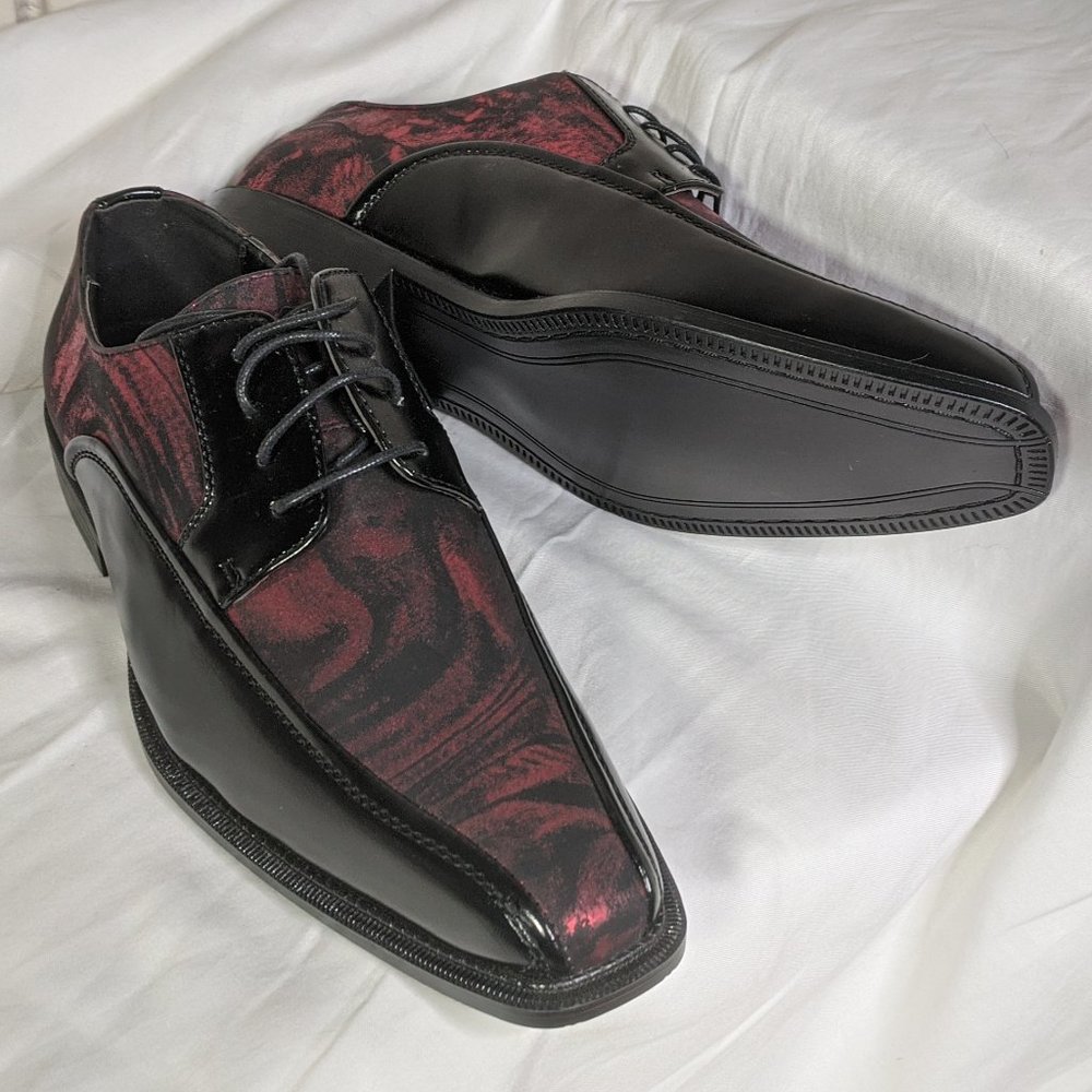 Bolano Designer Swirl Pattern Formal Oxfords 9.5